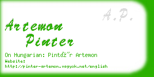 artemon pinter business card